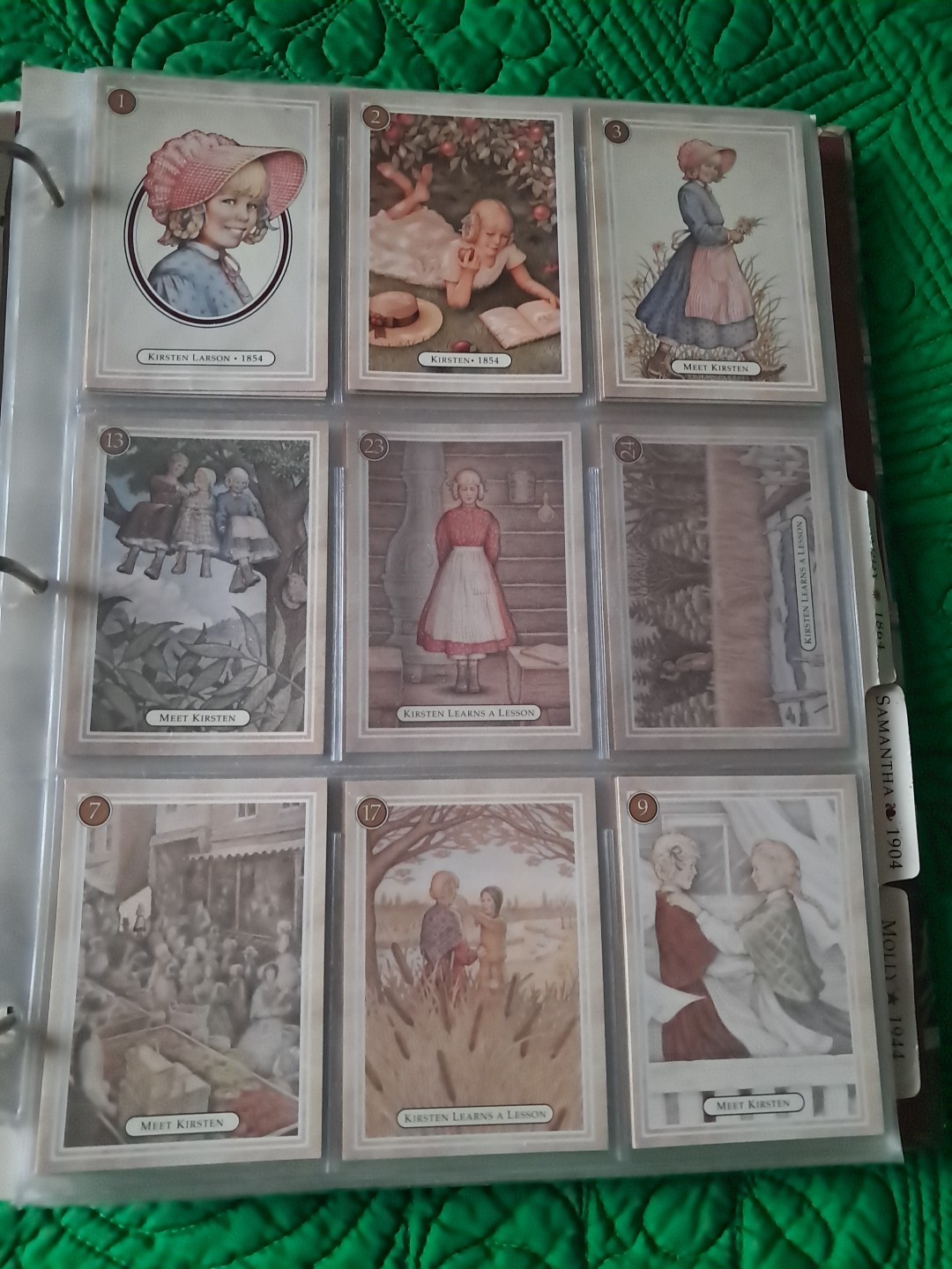 Vintage American Girl Trading Card Album + 106 Cards 1994 Addy Molly Samantha 