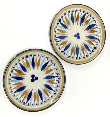Jose Noe Suro Pottery Chili Peppers 7'' Plates Ceramica Suro Signed Set of 2