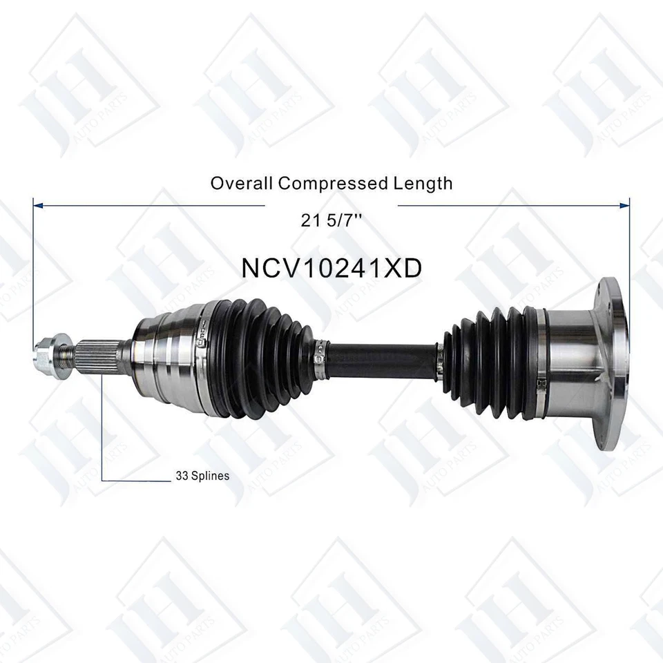 OE Front Pair CV Axle Shaft Set For 1999-10 Chevy Silverado 1500 2500 HD Classic — 第 2/4 张图片