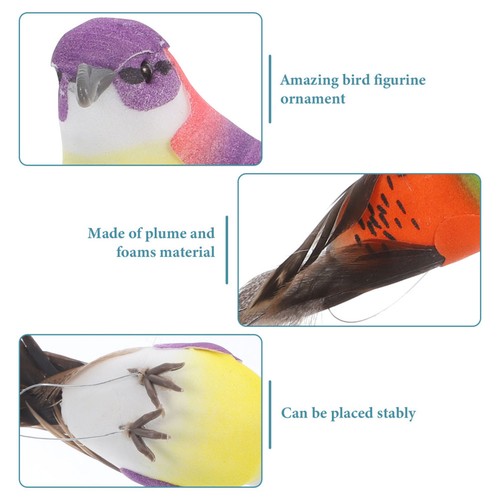 6Pcs Artificial Bird Decors Lifelike Simulation for Garden Decoration - Zdjęcie 11 z 12