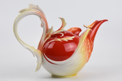 Franz Phoenician Flight Porcelain Art Nouveau Teapot Phoenix Bird Flame J Ho - Picture 3 of 9