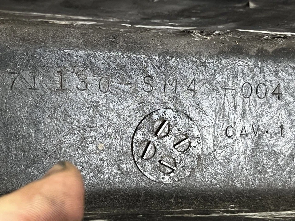 1991 HONDA ACCORD FRONT BUMPER PLASTIC REINFORCEMENT BEAM 71130-SM4-004 - Image 3 of 4