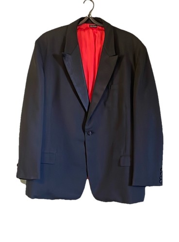 Chipp Classic Black Blazer with Red Lining Made in England 42R Tuxedo - Picture 1 of 10
