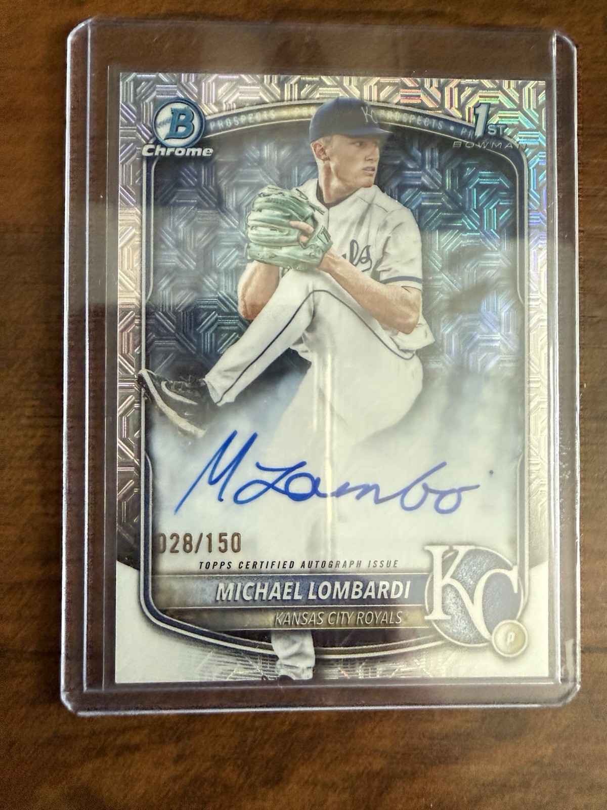 MICHAEL LOMBARDI 2025 BOWMAN CHROME DRAFT 1ST CHOICE HTA AUTO 28/150!