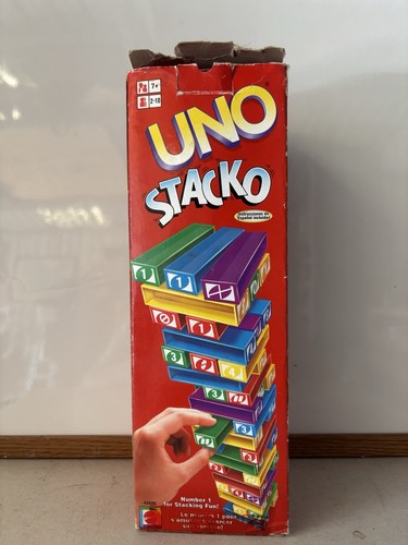 UNO Stacko Tile Game Mattel 2002 - Complete - Picture 2 of 2