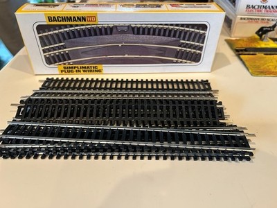 Vintage Lot Of Bachmann 10 Straight Tracks,22  Signs and 8 Telephone poles