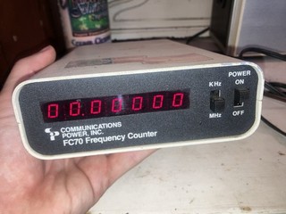 COMMUNICATIONS POWER INC. FC70 Frequency Counter Turns On