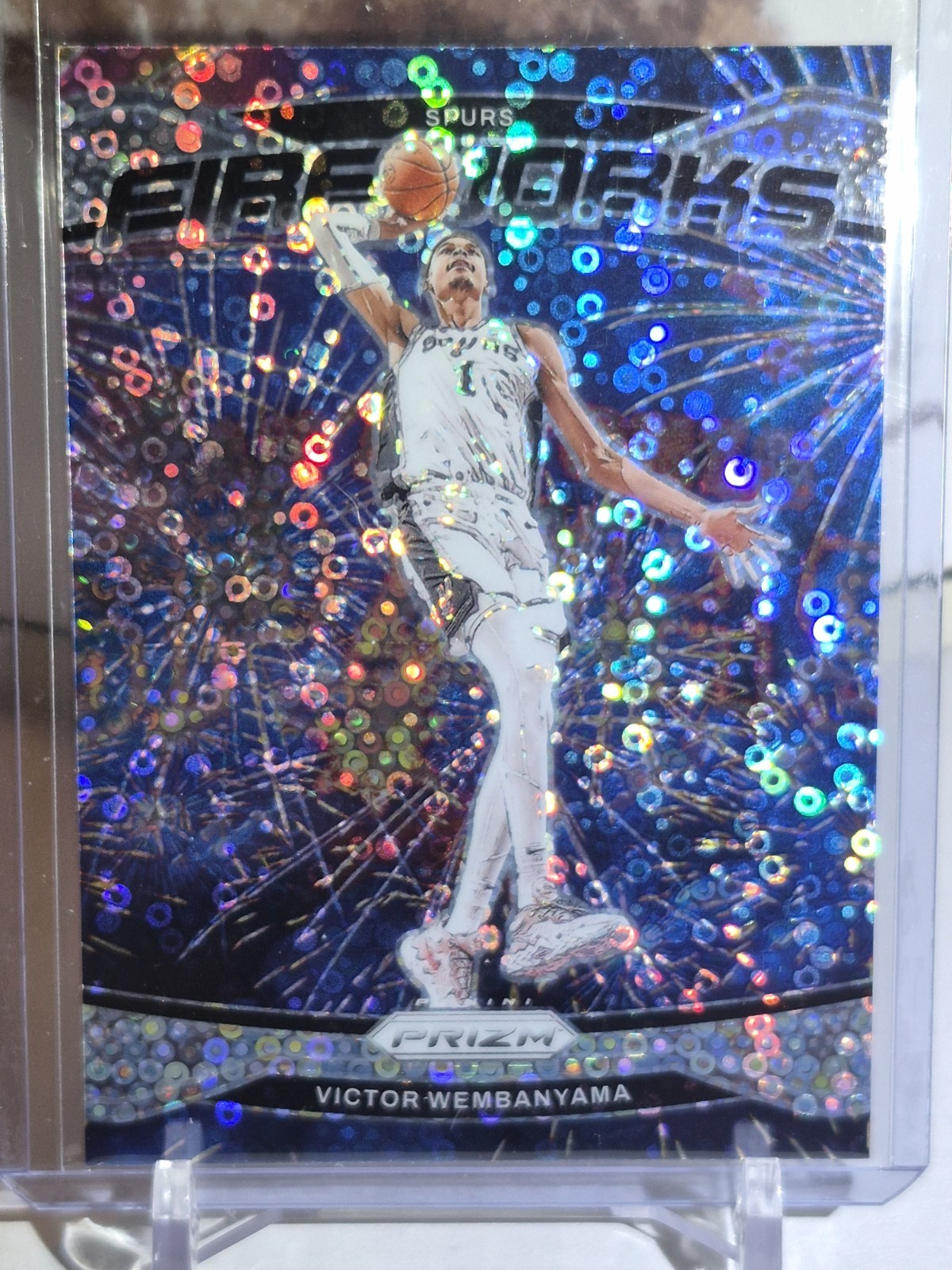 2024-25 Panini Prizm - Fireworks Victor Wembanyama #2 Fast Break Prizm