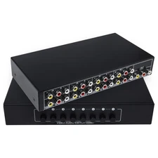 8 Ports Composite 3 RCA Video Audio AV Switcher Box, 8 Way Selector Switch, 8...