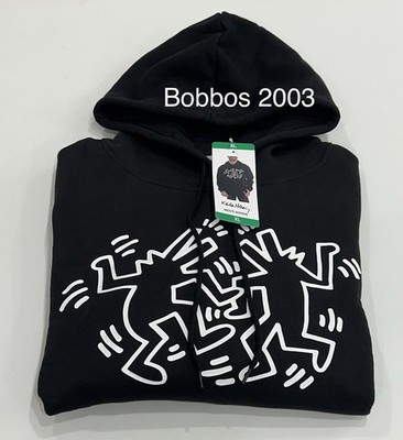 Keith Haring Men's Relaxed Fit Kangaroo Pocket Graphic Hoodie