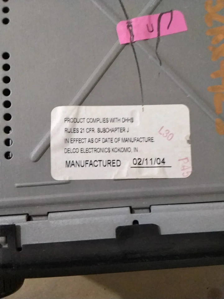 Chevrolet Monte Carlo 2003 receptor de radio AM/FM/CD/cinta 10335226 OEM *C302 Foto 3 de 4