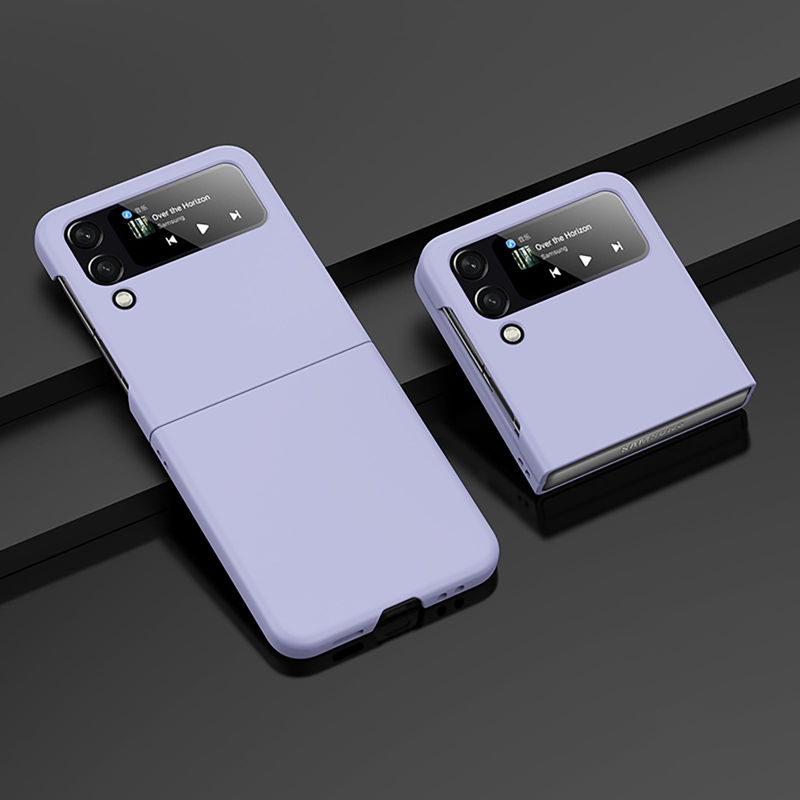 Coque Galaxy Z Flip 4 5G rigide ultra mince en PC noir antidérapant