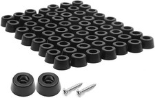 100 Pcs Rubber Furniture Feet Non-Slip Bumpers Pads w/ Screws Accessories