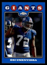 Osi Umenyiora 2008 Topps Chrome Blue Refractors #TC107 New York Giants ESE