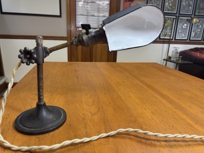 Vintage OC White Industrial Task Lamp