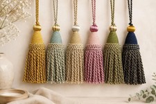 Decorative key tassels, key tassels, vintage style tassels, antique style tassel