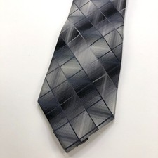 Stafford Performance NEW Gray 100 Silk Neck Tie Men  s Geometric 3.5-in/58-in