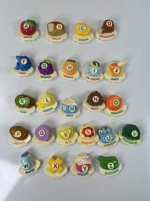 Vtech ABC Food Fun Fridge Phonics Learning Toy Magnet Lot Replacement 24 Letters