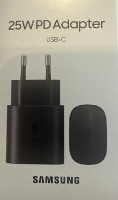Samsung 25W Netzteil EP-TA800EBE USB-C Ladegerät mit Schnellladefunktion Schwarz