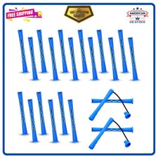 20 Pcs Blue Perm Rods 0.35 Inch Small Cold Wave Rollers for Hair and Braids DIY