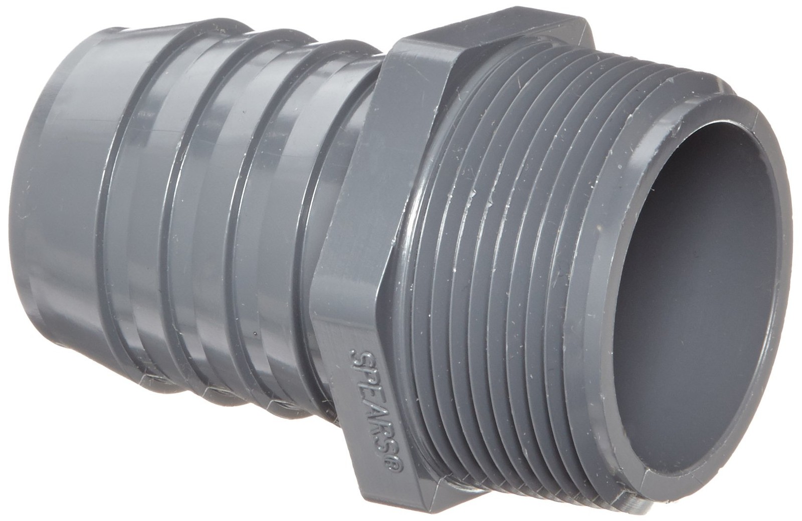 1-1/2" Barbed x NPT Male PVC Fitting – Schedule 40, NSF Certified Quality