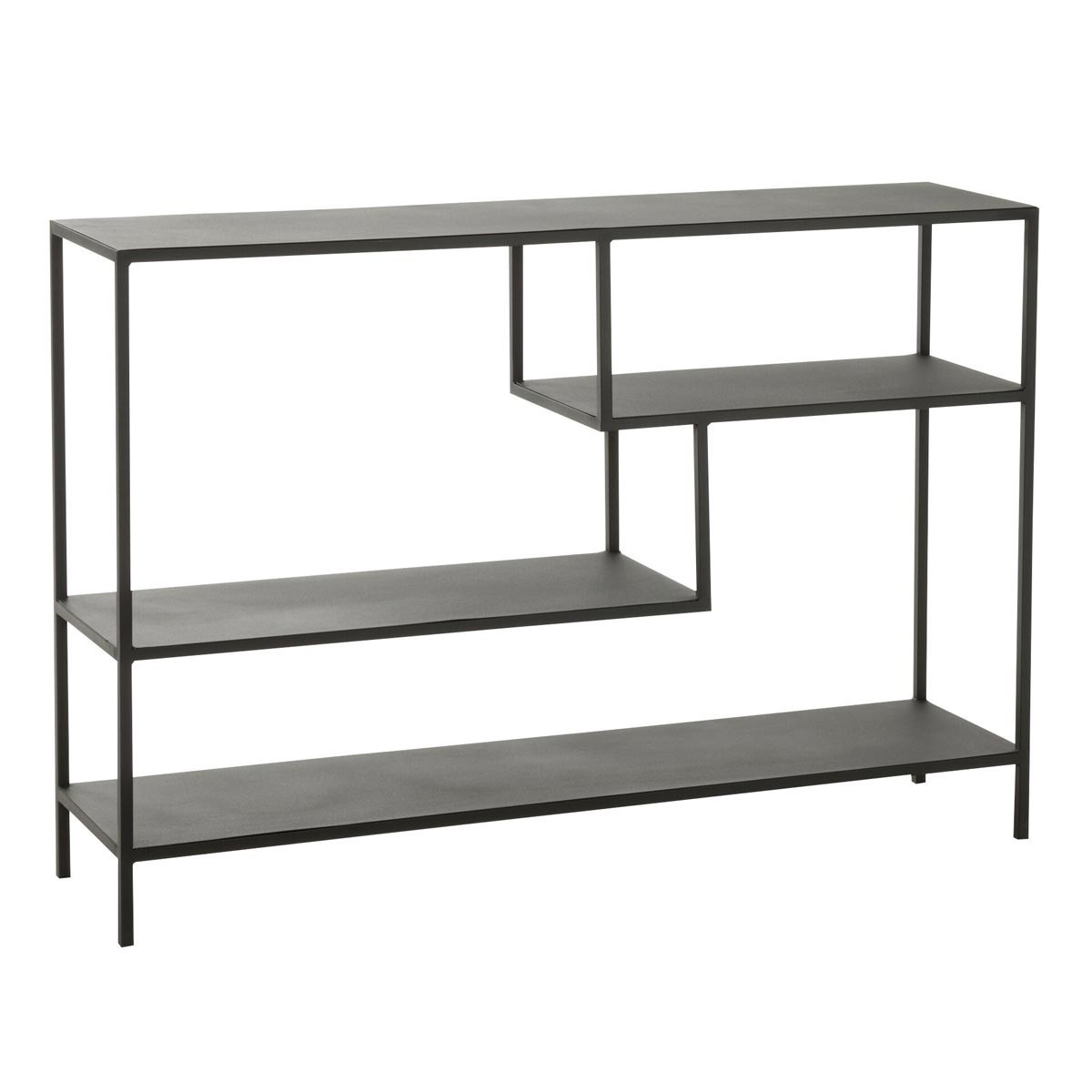 Étagère en métal design Elsie 120cm noir mat haut de gamme