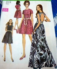 LOVELY VTG 1960s DRESS Sewing Pattern 12/34