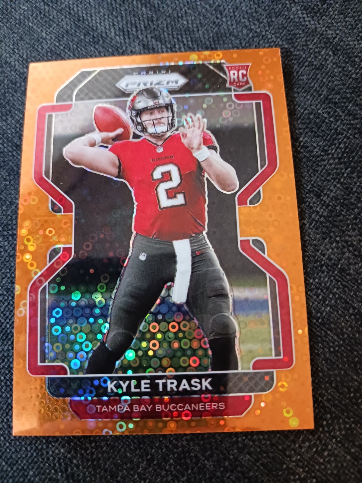2021 Panini Prizm Rookie Orange Disco Prizm Kyle Trask #339 Rookie RC