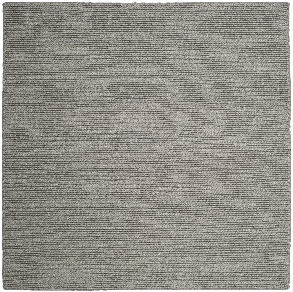 Natura Collection Area Rug - 6' Square, Steel, Handmade Wool & Viscose, Ideal... - Image 2 of 4