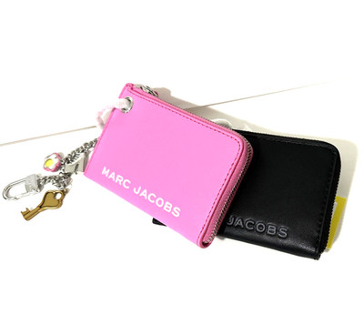 小物 MARC JACOBS Snapshot Coin Card Case MARC JACOBS Zip Wallet Card Case Coin Key Chain PINK BOW or black