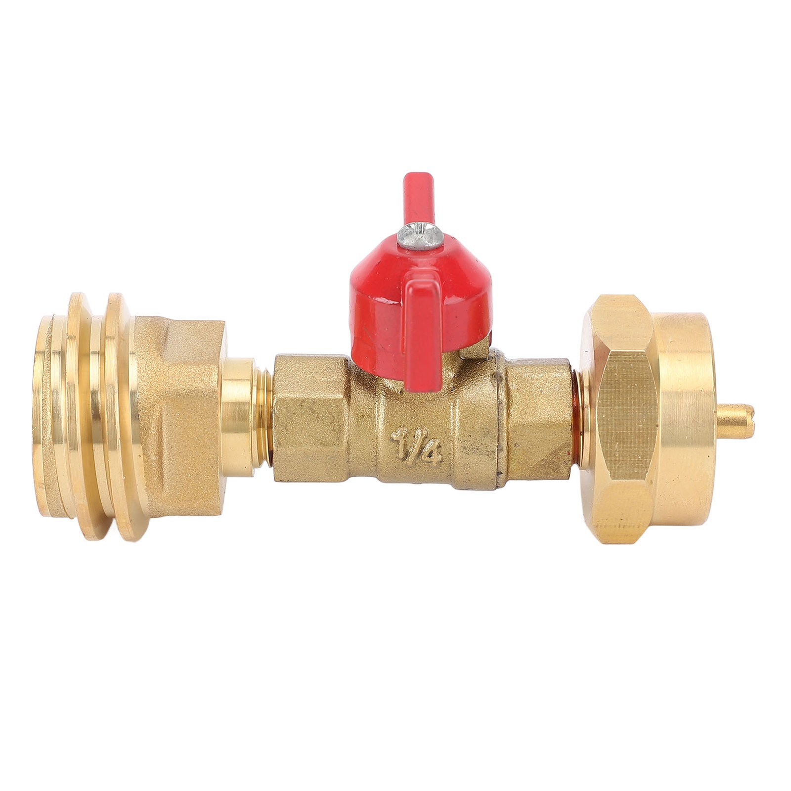 Gas Tank Adapter With Valve Convert CGA600 To QCC1 Male POL Female Thread Quick