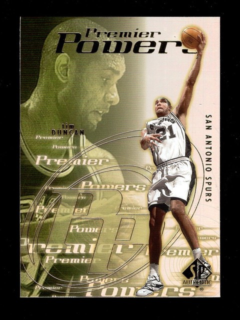 2000-01 SP Authentic Premier Power P7 Tim Duncan Spurs
