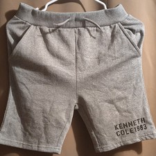 Kenneth Cole Boys Heather Gray Athletic Knit Shorts Drawstring Pockets Sz 12
