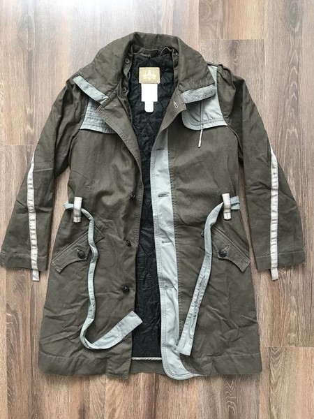 Women Diesel Trench Coat Khaki 36 / S / 44
