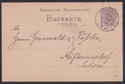 78489) BISMARK PROV. Saxony stamp 1885 on postcard