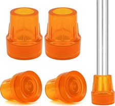 4 Pcs Rubber Walking Cane Tips 1 Inch Non-Slip Foot Replacement Stoppers