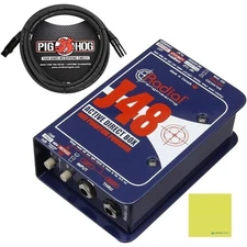 Radial Engineering J48 Premium Phantom Powered Active Direct Box Bundle w/Pig...