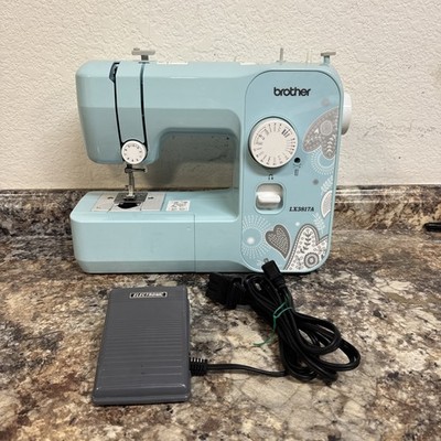 Brother LX3817A 17-Stitch Full Size Mechanical Sewing Machine Aqua Portable