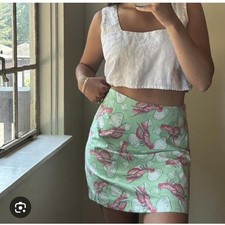 Vineyard Vines Womans Skirt Size 6 Lobsters/clams Lined EUC