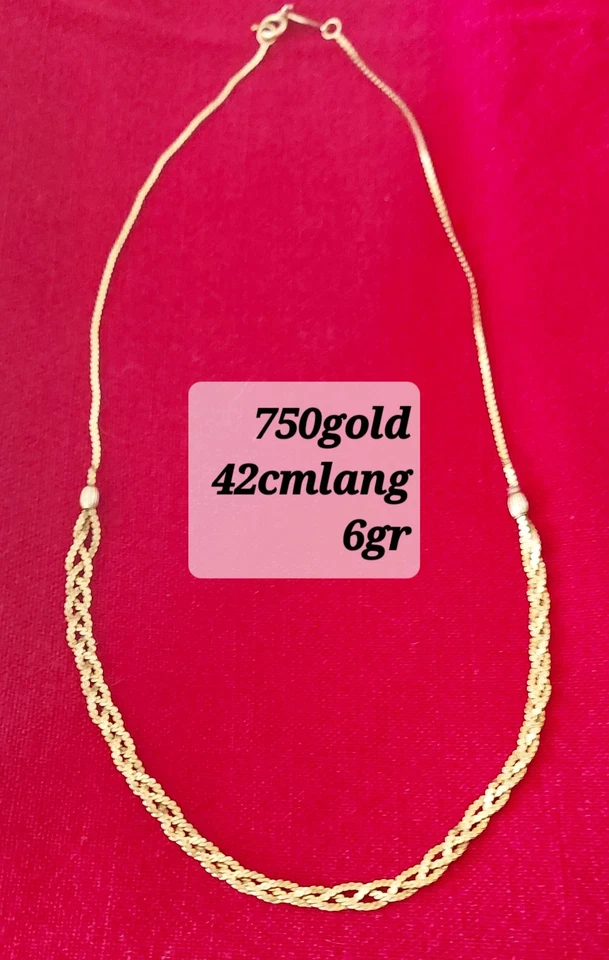 Schöne Kette In Collier Form 750 Gold