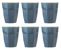 6Er Set Cafe Latte Becher Mynte Cornflower Blau 200Ml Steingut Ib Laursen