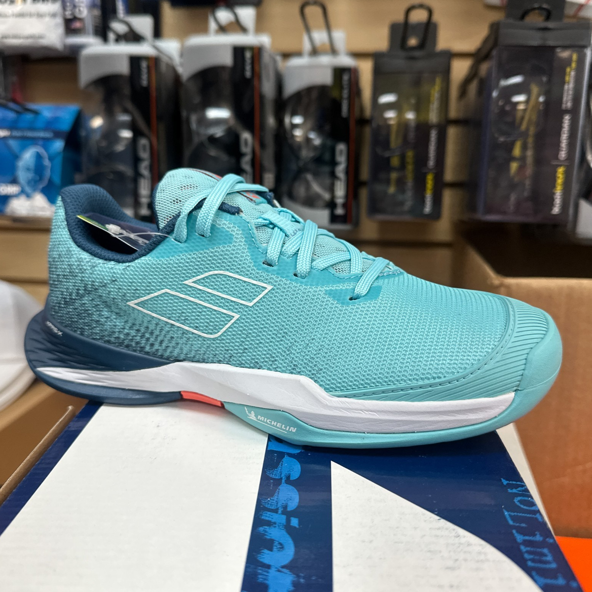 NEW BABOLAT men\'s jet mach 3 all court shoes in angel blue Babolat Jet Mach III All Court Boy, Angel Blue - Cayman  main image 2