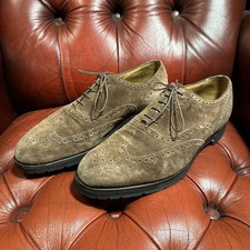 EDWARD GREEN Suede Brogue 202 Last Size 9 E