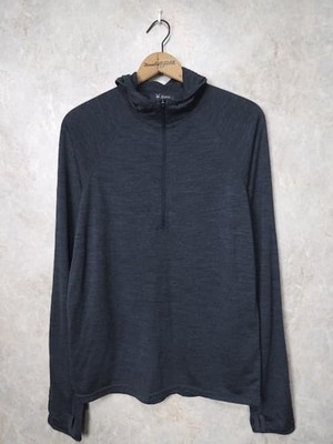 IBEX Hooded Indie Mens Merino Wool Pullover Hoodie Gray Size M