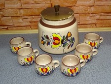 Bowlen Service aus Zell am Harmersbach, Handbemalt, 6 Becher