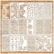 Floral Stencils for Crafts, Texture Leaf Background Stencil for Painting on Wood