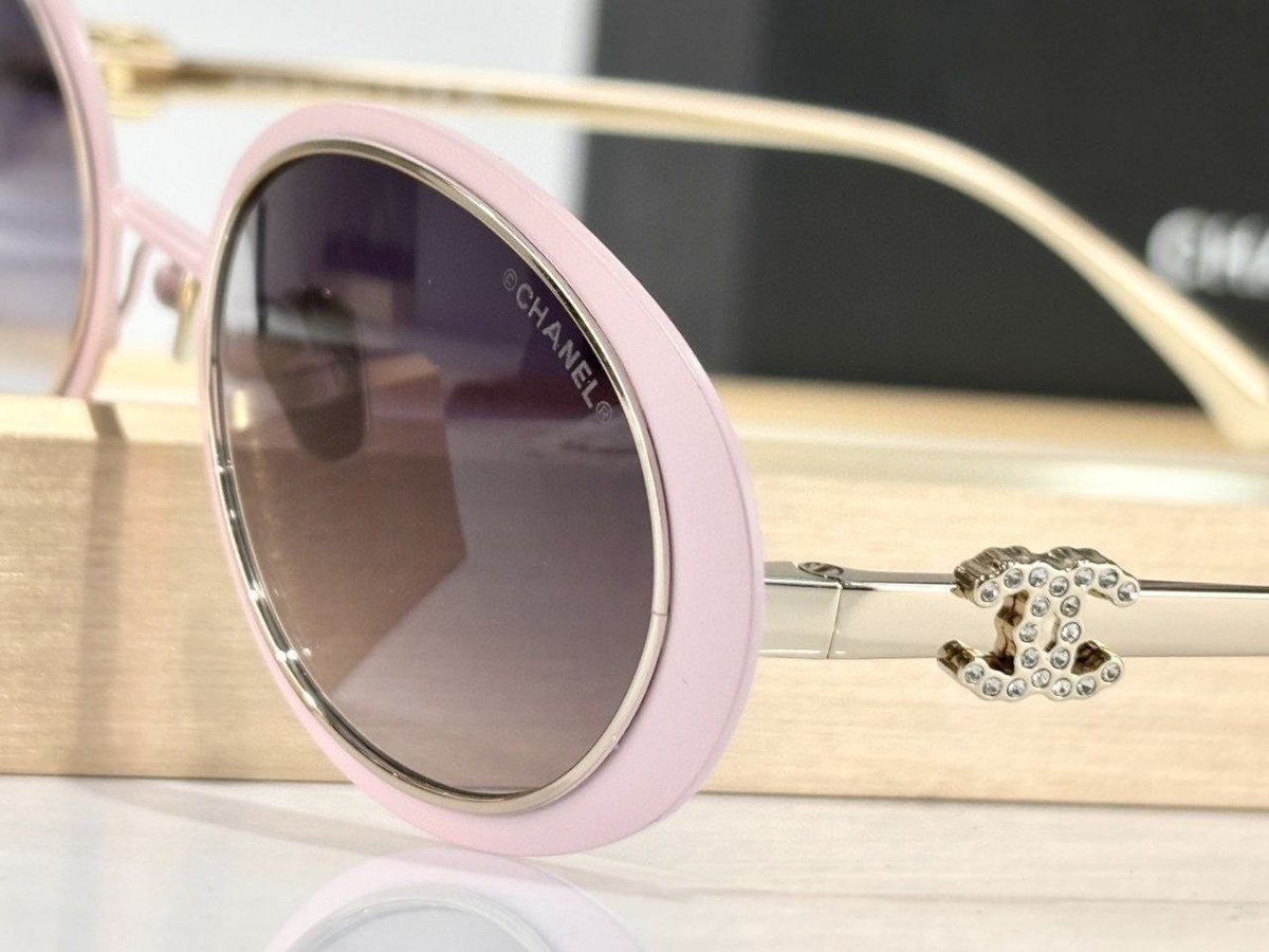 CHANEL OVAL SUNGLASSES 9578B/LIGHT PINK COLOR/METAL PINK | eBay