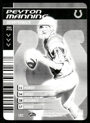 2002 NFL Showdown Monochrome Blank Back PEYTON MANNING COLTS #182