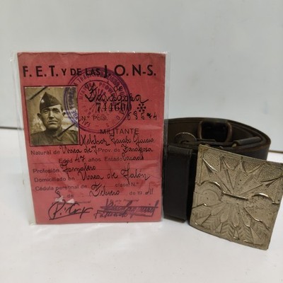 Lot Schnalle Carnet Phalanx Spanien Bürgerkrieg