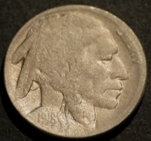 1918 D Buffalo Nickel Semi-Key Date Details Holo-Restored Five Cent 5c Coin E212
